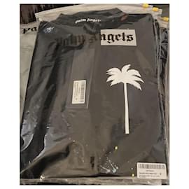 Palm Angels-Palm Angels Splatter logo print T-shirt-Black