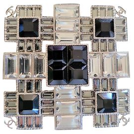 Chanel Square Pin Brosche 2019 Silber