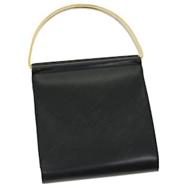 Cartier-CARTIER Hand Wallet Leather Black Auth 32055-Black