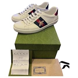 Gucci-Gucci sneakers ace 2022-White,Red,Green