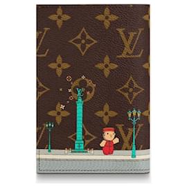Louis Vuitton-Animación de Navidad de portada de pasaporte LV-Rosa