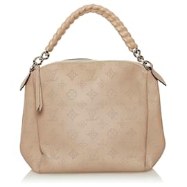 Louis Vuitton-Louis Vuitton Brown Monogram Mahina Babylone Chain BB-Brown,Beige