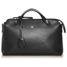 Fendi-Cartable en cuir Fendi By The Way noir-Noir
