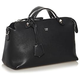 Fendi-Cartable en cuir Fendi By The Way noir-Noir