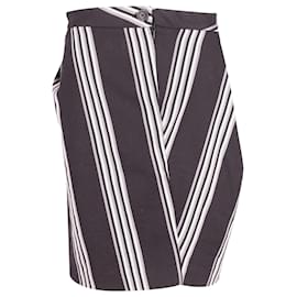 Vivienne Westwood-Vivienne Westwood Anglomania Striped Mini Skirt in Black Print Cotton-Other