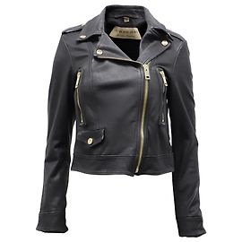 Burberry Biker Jacket in Black Leather Black