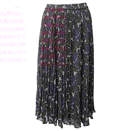 Michael Kors-Michael Kors Pleated Floral-Print Maxi Skirt in Multicolor Polyester-Other,Python print