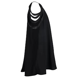 Halston Heritage-Mini robe Halston à épaules dénudées en polyester noir-Noir