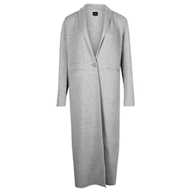 Maje-Maje Galaxie Long Coat in Grey Wool-Grey