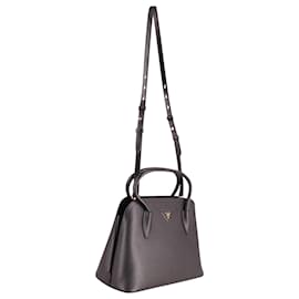 Prada-Prada Matinee Bag Medium in Black Saffiano Leather-Black