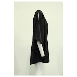 Maison Martin Margiela-Maison Martin Margiela Asymmetrical Knee Length Dress in Black Polyester-Black