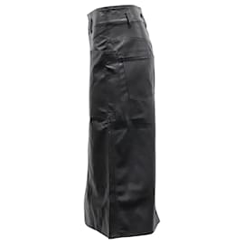 Isabel Marant Etoile-Etoile Isabel Marant Midi Skirt in Black Polyurethane-Black