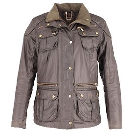 Barbour Wachsbeschichtete Jacke aus khakifarbener Baumwolle Grün Khaki