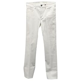 Calça reta Helmut Lang em algodão branco Branco