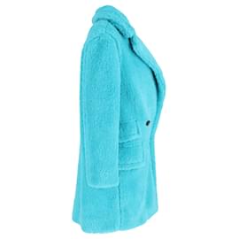 Max Mara-Max Mara Adenia Teddy Coat in Turquoise Alpaca-Other