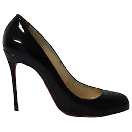 Christian Louboutin-Christian Louboutin Simple Pumps in Black Patent Leather -Black