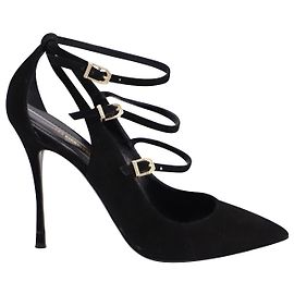 Nicholas Kirkwood Escarpins Pointus à Boucles en Daim Noir Noir
