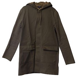 Apc EN.PAG.do. Parka con capucha de algodón verde oliva Verde Verde oliva