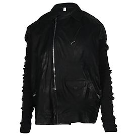 Giacca da moto Rick Owens in pelle nera Nero