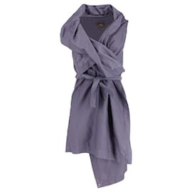Vivienne Westwood-Vivienne Westwood Anglomania Chest Draped Dress in Navy Cotton-Blue,Navy blue