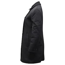 Prada-Prada Mid Length Trench Coat in Black Polyester-Black