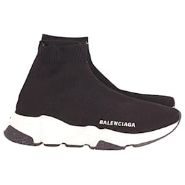 Balenciaga-Balenciaga Speed Knit Sneakers in Black Polyester-Black