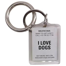 Balenciaga-Chaveiro Balenciaga I Love Dogs em resina multicolorida-Multicor