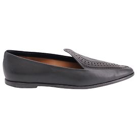 Alaïa Mocassini Alaia Taglio Laser in Pelle Nera Nero