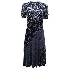 Michael Kors Midikleid mit Blumenmuster und mehrfarbiger Viskose Andere