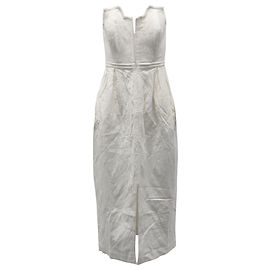 Autre Marque Vestido Mara Hoffman Aurelia em Algodão Marfim Branco Cru