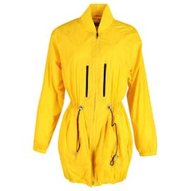 Versace-Versace Drawstring Parka in Yellow Polyamide-Yellow