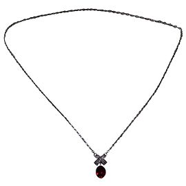 Conjunto de Brincos e Colar Swarovski em Cristal Vermelho Vermelho
