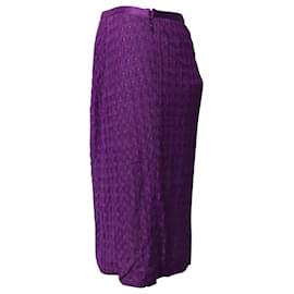 Missoni-Missoni Arrow Lace Midi Skirt in Purple Polyester-Purple