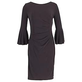 Ralph Lauren-Ralph Lauren Flared Sleeve Dress in Black Polyester-Black