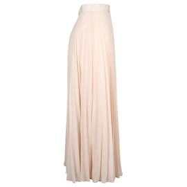 Alice + Olivia-Alicia & Olivia Essie Pleated Georgette Midi Skirt in Pastel Pink Polyester-Other