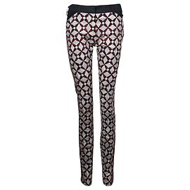 Calça Balenciaga com estampa geométrica em algodão cinza Cinza