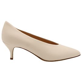 Iris & Ink Low Heel Pumps in White Leather White