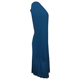 Philosophy Di Alberta Ferretti-Philosophy di Alberta Ferretti Midi Dress with Embellishment in Blue Polyester-Blue