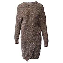 Stella Mc Cartney-Stella McCartney Chunky Knit Sweater Dress in Beige Wool-Beige