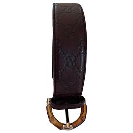 Cinturón Gucci Rojo Oscuro de Piel de Cordero 90 cm Burdeos