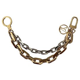 Louis Vuitton LV Edge Chain Bag Charm Silver Gold Gold hardware