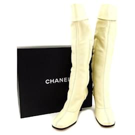 Chanel-CHANEL LONG BOOTS-White