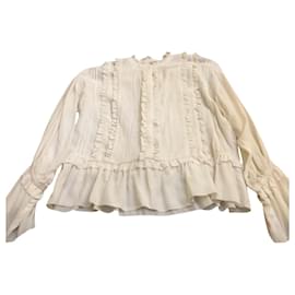 Ulla Johnson Seidenbluse Weiß Weiß
