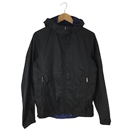 Prada-[Used] *Prada / reversible / hooded / zip-up nylon hoodie / 46 / SGB754 / BLK [men's wear]-Black