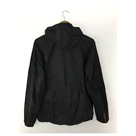 Prada-[Used] *Prada / reversible / hooded / zip-up nylon hoodie / 46 / SGB754 / BLK [men's wear]-Black