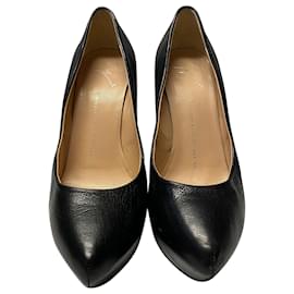 Giuseppe Zanotti-Zapatos de Salón con Plataforma Giuseppe Zanotti en Cuero Negro-Negro