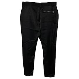 Dolce & Gabbana-Dolce & Gabbana Jeans mit Reißverschlusstaschen aus schwarzem Polyester-Schwarz