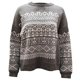 Alexander Wang Pull Fair Isle en Laine Grise Gris