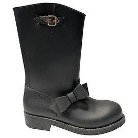 Botas de lluvia negras con lazo en negro de Red Valentino Negro