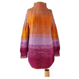 Autre Marque Suéter oversize Anthropologie de lã e alpaca Multicor